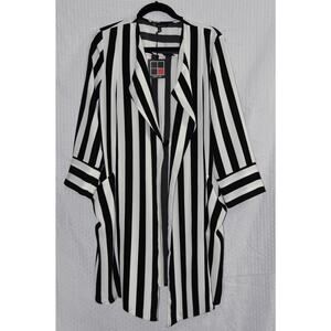 Carre Noir Striped Kimono Cardigan Long Blouse Size 12 NEW!!!